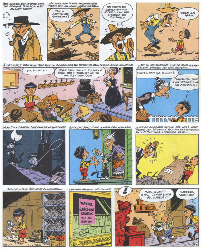 BulleDair Planche Lucky Luke Chasseur de primes Morris